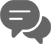 Overlapping chat bubbles icon in gray
